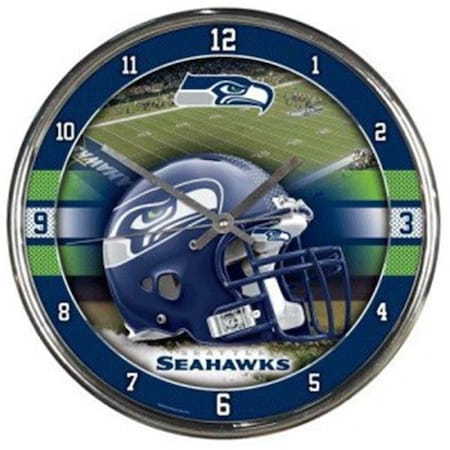 Wincraft Seattle Seahawks Round Chrome Wall Clock 1094327923